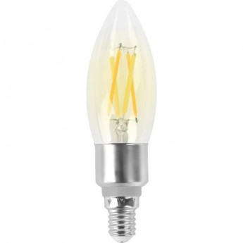 Умная LED лампа GEOZON FL-02 филамент/E14/C35/5.5W/2200K-5500K/Wi-Fi/AC 220-250В, 50/60Гц/470lm/transparent