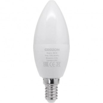 Умная LED лампа GEOZON RG-02 /E14/C37/4.5W/Wi-Fi/AC 220-250В, 50/60Гц/350lm/white